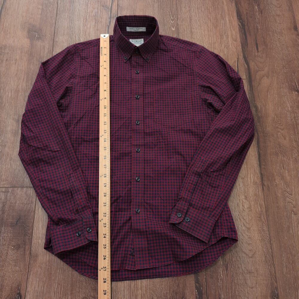LL Bean Men Small Wrinkle Resistant Button Up Shi… - image 4